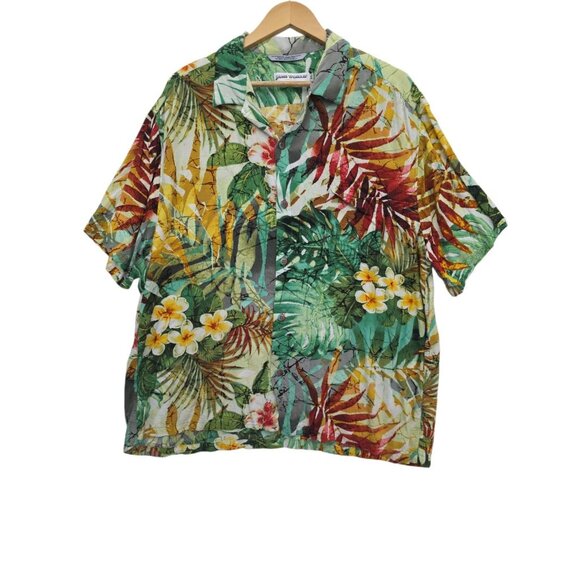 Jams World Na Pali Hawaiian Button Front Shirt Men's Size XL - Picture 9 of 9